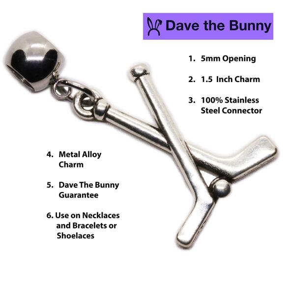 Hockey Stick Necklace for Floor Hockey Enthusiasts - Unique Hockey Gifts - Picture 2 of 8